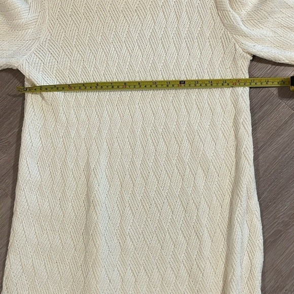 Charter Club Women Sweater Large White Cotton Longline Coastal Grandma Preppy - Picture 10 of 13